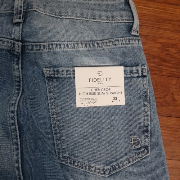 NWT FIDELITY cher high slim straight crop (sz23) - Picture 6 of 8